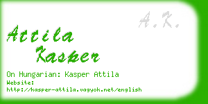 attila kasper business card
